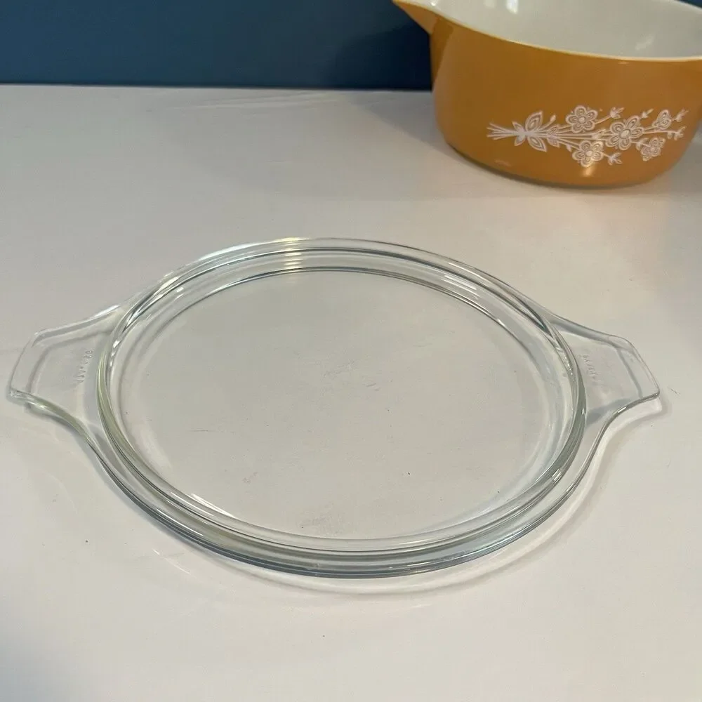 Vintage Pyrex Butterfly Gold 475-B Casserole Deep Dish 2.5 qt & Lid 475-C EUC